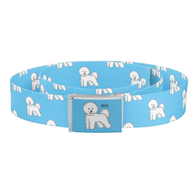 Bichon frise dog cartoon illustration  belt (Coil)