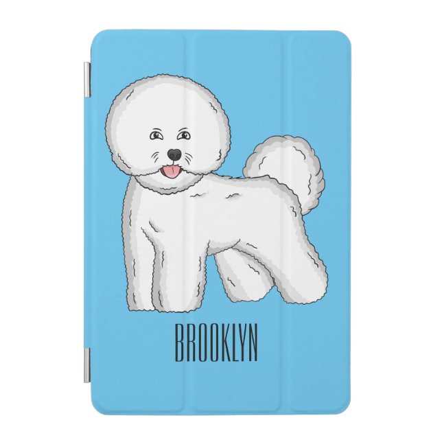 Bichon frise dog cartoon illustration  iPad mini cover (Front)
