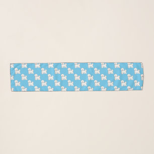 Bichon frise dog cartoon illustration scarf