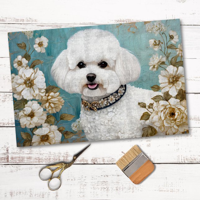 Bichon Frise Dog Decoupage Tissue Paper (Creator Uploaded)