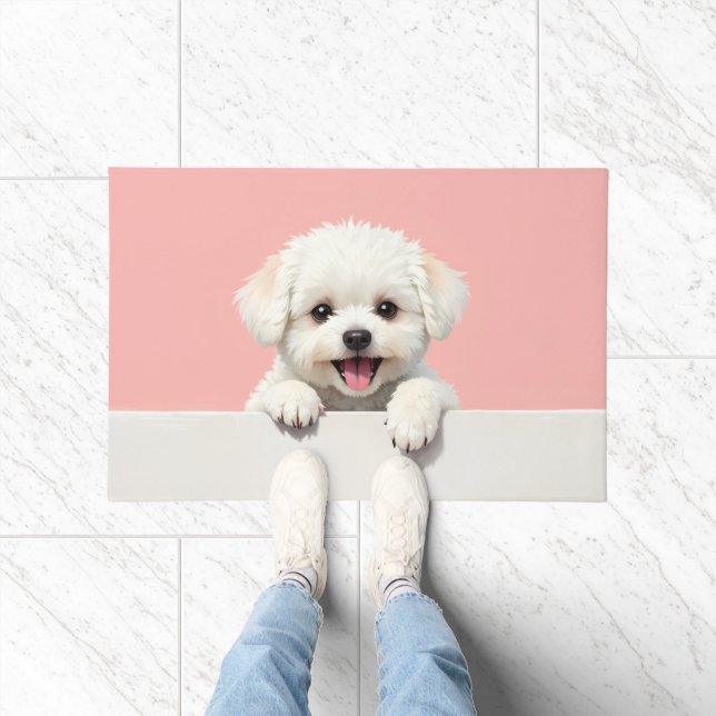 Bichon Frise Dog Doormat Art (Indoor)