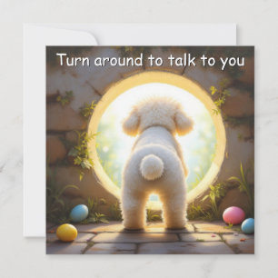 Bichon Frise dog - Easter Holiday Card