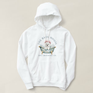 Bichon Frise Dog Groomer Hoodie - White