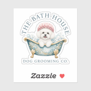 Bichon Frise Dog Groomer Vinyl Sticker Cut‑Out