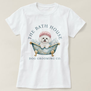 Bichon Frise Dog Groomer White T-Shirt