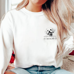 Bichon Frise Dog Hand Drawing Personalized Sweatshirt