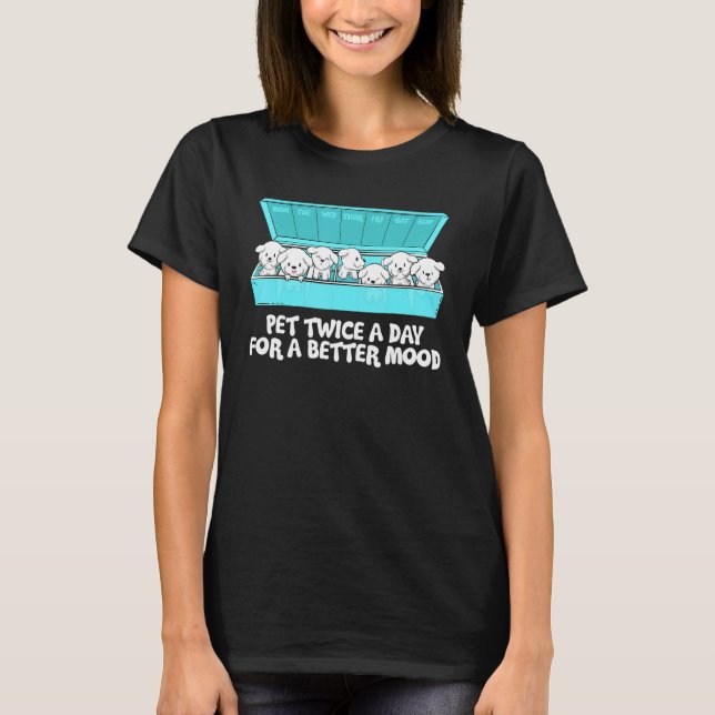 Bichon Frise Dog Happiness Cynologist T-Shirt (Front)