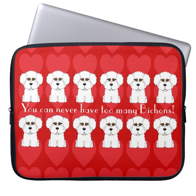 Bichon Frise Dog Humor Laptop Sleeve (Front)