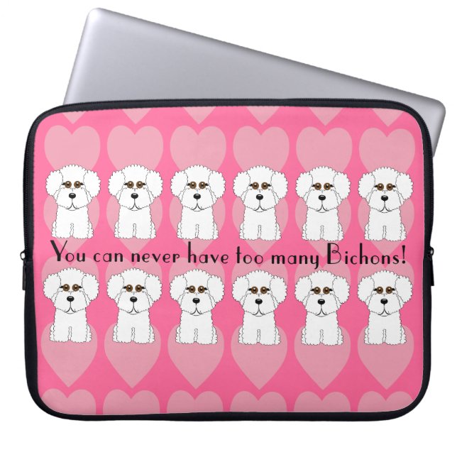 Bichon Frise Dog Humor Laptop Sleeve (Front)