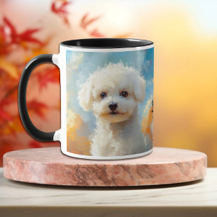 Bichon Frise Dog Impressionistic Paint Mug