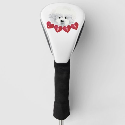 Bichon Frise dog LOVE Golf Head Cover