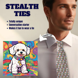 Bichon Frise Dog Lover's Stealth Tie