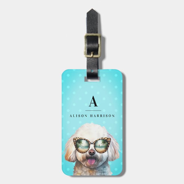 Bichon Frise Dog Luggage Tag (Front Vertical)