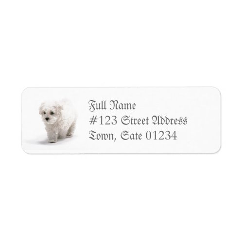 Bichon Frise Dog Mailing Label