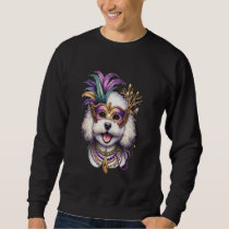 Bichon Frise Dog Mardi Gras Sweatshirt