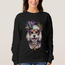 Bichon Frise Dog Mardi Gras Sweatshirt