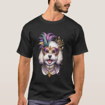 Bichon Frise Dog Mardi Gras T-Shirt