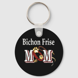 Bichon Frise Dog MOM Keychain