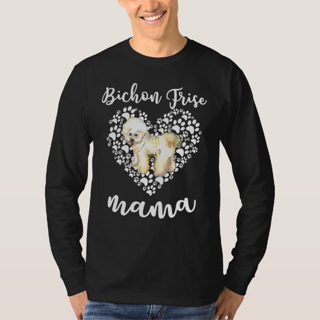 Bichon Frise Dog Mom    Mother's Day 1 T-Shirt (Front)