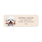 Bichon Frise Dog Personalized Address Label (Front)