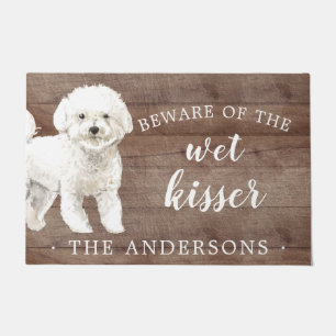 Bichon Frise Dog Personalized Door Mat