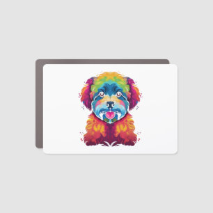 Bichon Frise Dog Pop Art Car Magnet