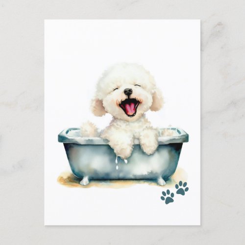 Bichon Frise Dog Postcard