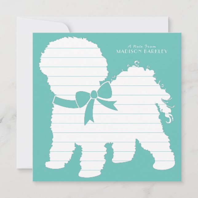 Bichon Frise Dog Puppy Thank You Card (Front)