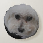 Bichon Frise Dog Round Pillow