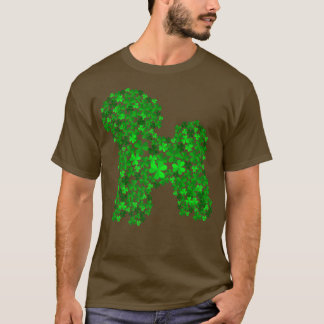 Bichon Frise Dog Shamrock Leaf St Patrick Day  T-Shirt
