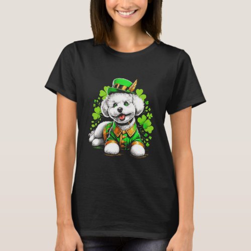 Bichon Frise Dog St Patricks Day T_Shirt