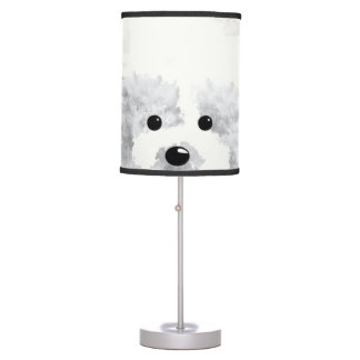 Bichon Frise dog Table Lamp