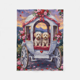 Bichon Frise Dog Valentine's Day Fleece Blanket
