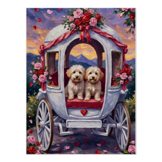 Bichon Frise Dog Valentine's Day Poster (Front)