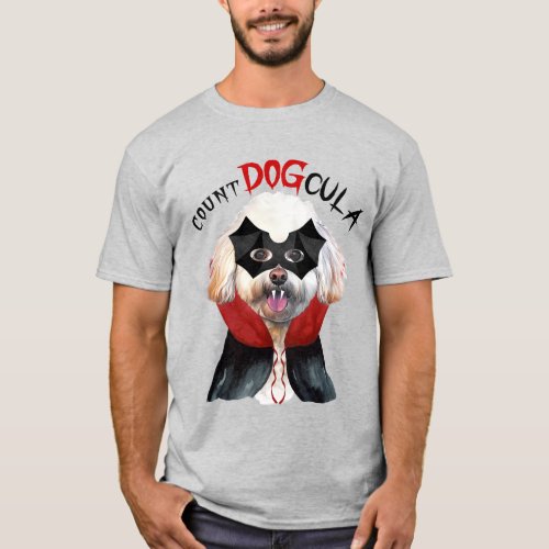 Bichon Frise Dog Vampire Dog Funny Halloween T_Shirt