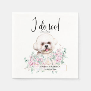 Bichon Frise Dog Wedding Cocktail Napkins