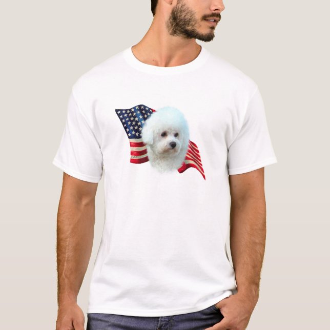 Bichon Frise Flag T-Shirt (Front)