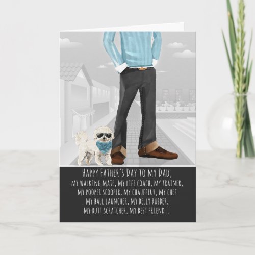 Bichon Frise from the Dog Fathers Day Card