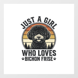 Bichon Frise Girl Vintage Dog Lover Shirt_1 Floor Decals