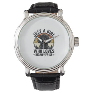 Bichon Frise Girl Vintage Dog Lover Shirt_1 Watch
