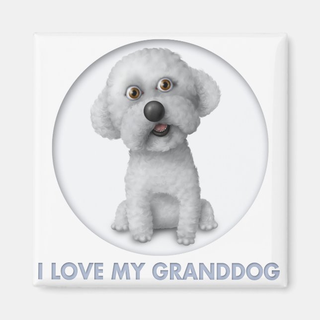 Bichon Frise Granddog Magnet (Front)