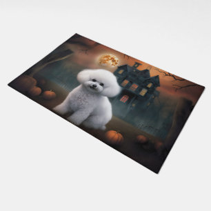 Bichon Frise Halloween Scary Doormat