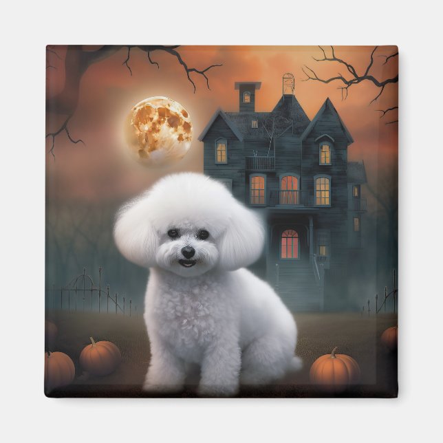 Bichon Frise Halloween Scary  Magnet (Front)