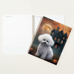Bichon Frise Halloween Scary Planner
