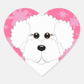 Bichon Frise Heart Stickers