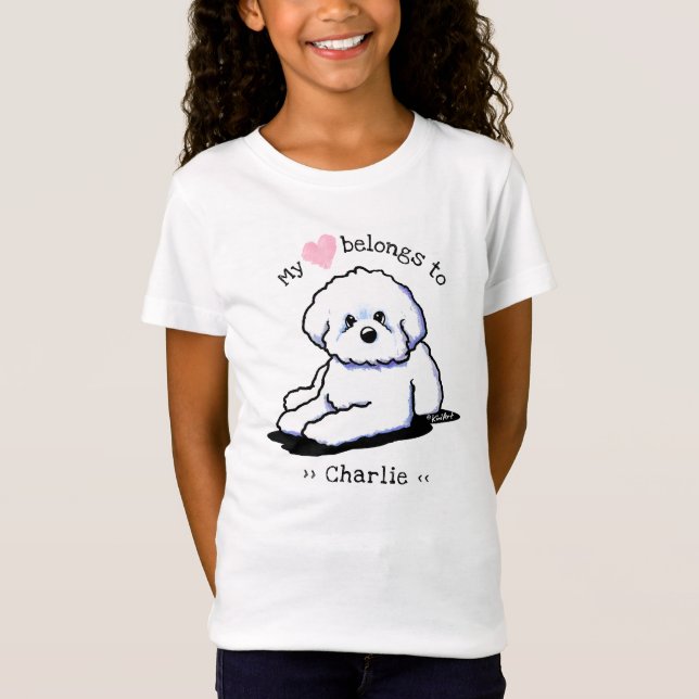 Bichon Frise Heart T-Shirt (Front)