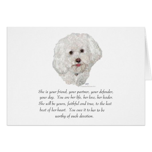 Bichon Frise Keepsake FEMALE (Front Horizontal)