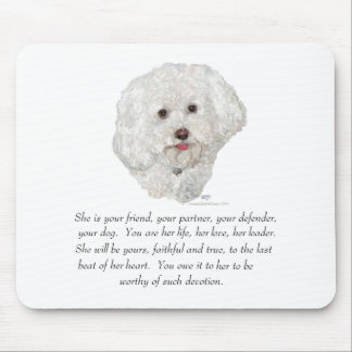Bichon Frise Keepsake FEMALE Mouse Pad