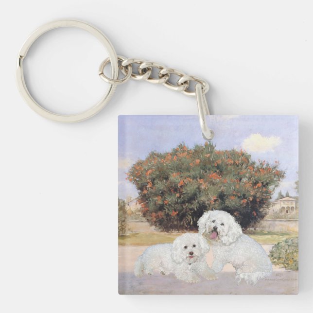 Bichon Frise Keychain (Front)