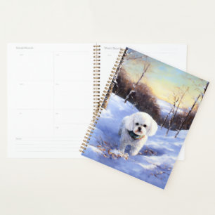 Bichon Frise Let It Snow Christmas Planner